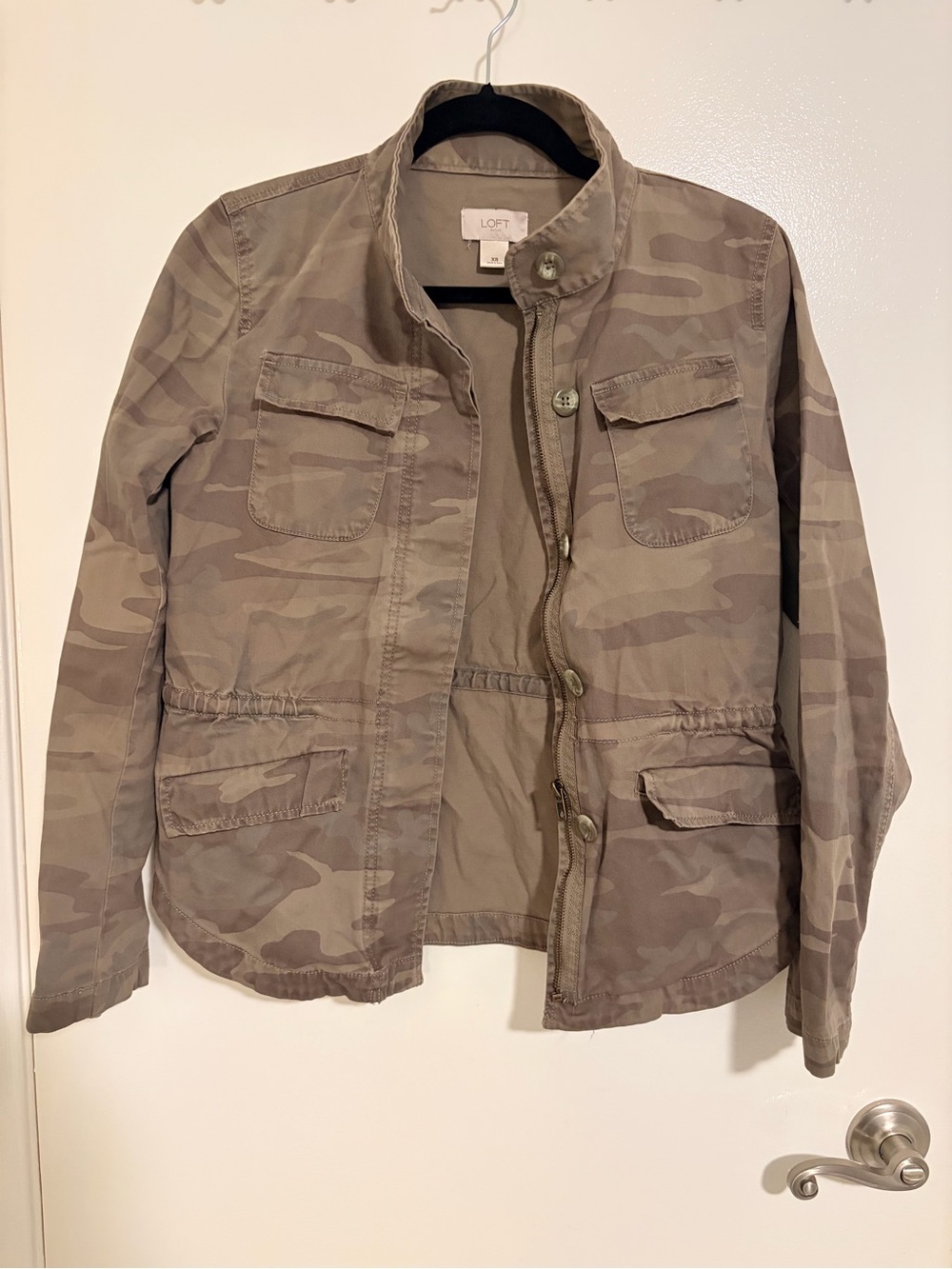 LOFT Olive Camo Utility Jacket